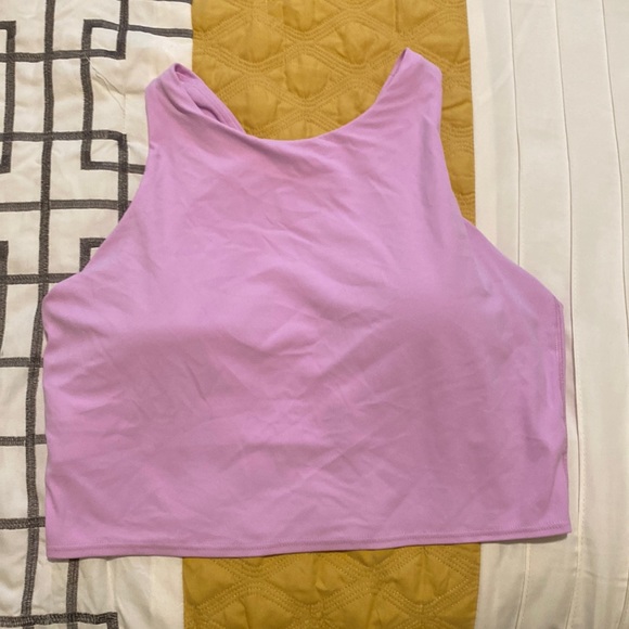 Athleta pink conscious crop bra size large D/DD - Picture 1 of 5